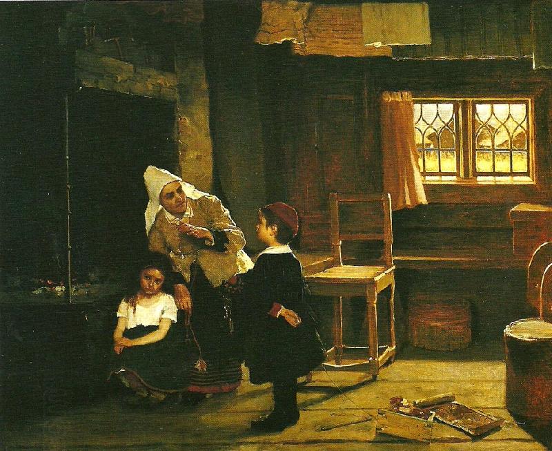 Ernst Josephson Sagoberatterskan oil painting picture